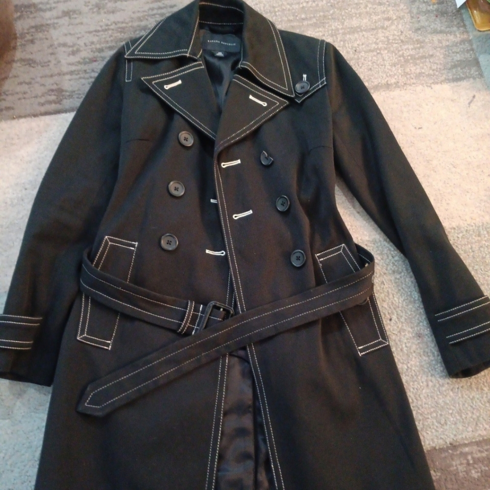 Black Double-Breasted Coat